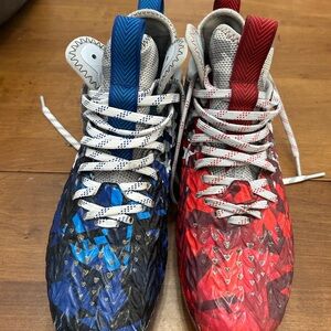 Under Armour Red White Blue football cleats men’s size 9.5